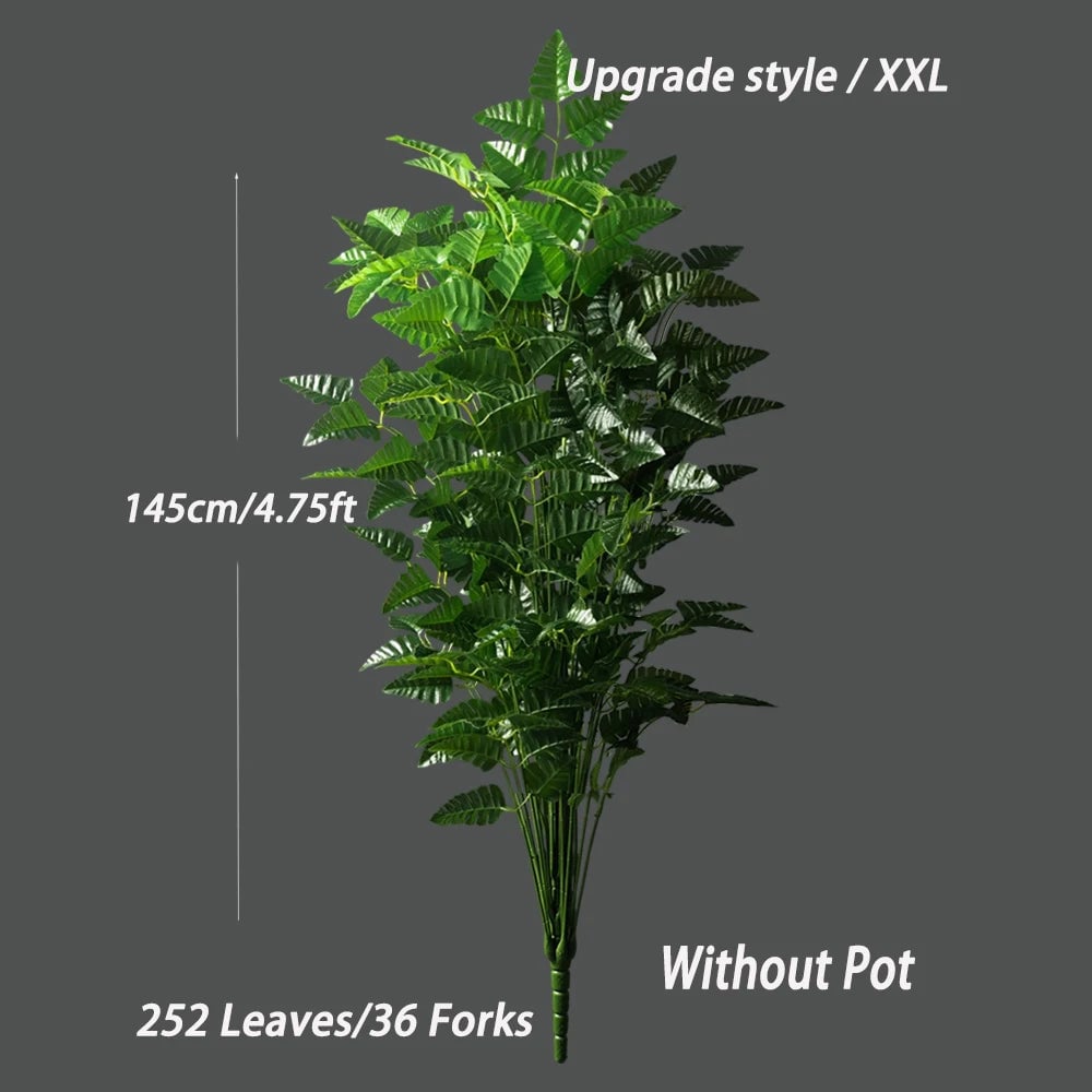 65-145cm Large Artificial Persian Leaves Palm Tree Tropical Decor