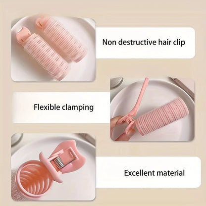 Heatless Hair Curlers Set - Lazy Rollers & Bangs Styling Clips
