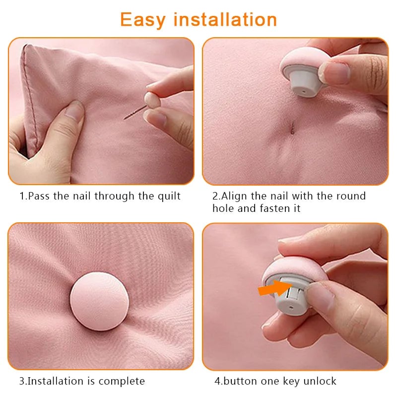 Non-slip Mushroom Quilt Holder Clips - One Key Unlock Fasteners