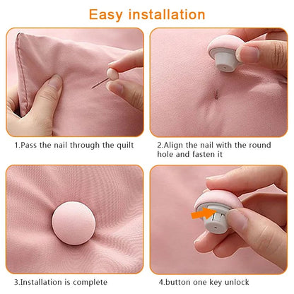 Non-slip Mushroom Quilt Holder Clips - One Key Unlock Fasteners