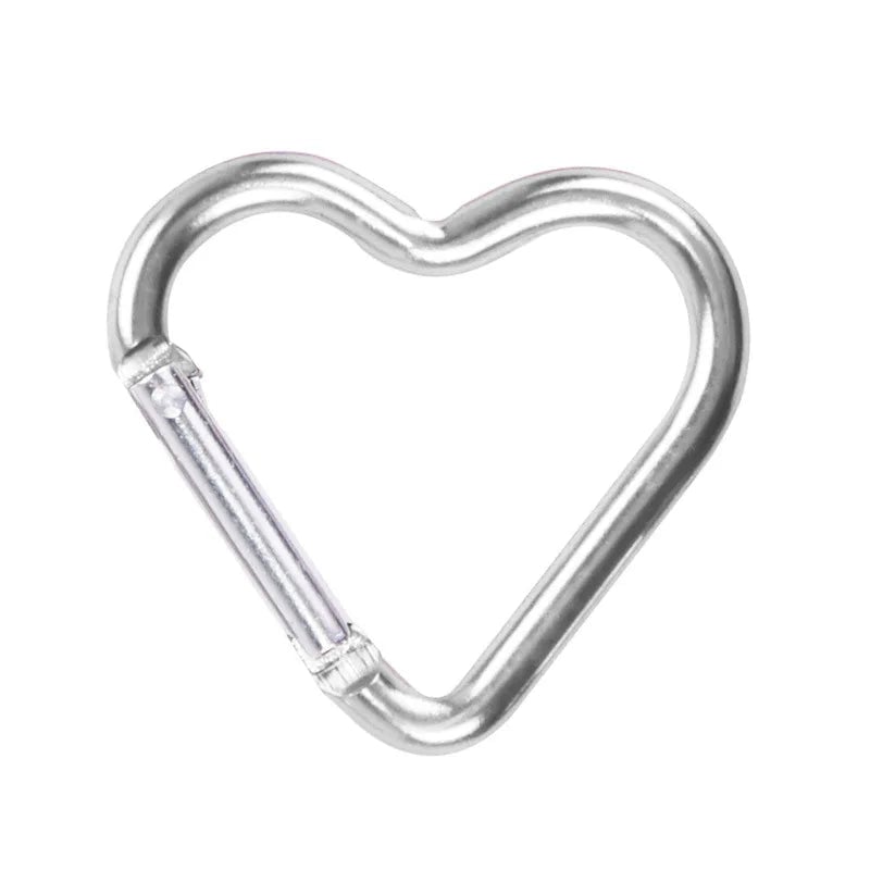 Heart-Shaped Aluminum Carabiner Keychain Clip Hook Water Bottle