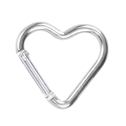 Heart-Shaped Aluminum Carabiner Keychain Clip Hook Water Bottle