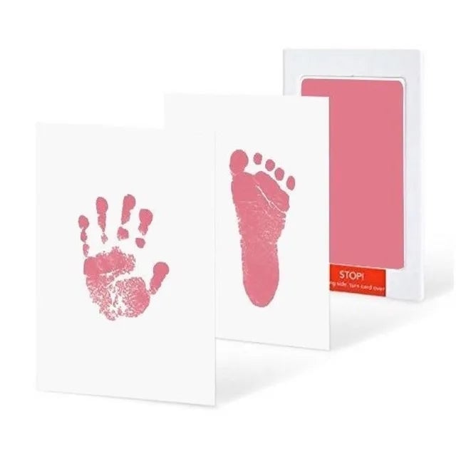 Newborn Baby Handprint Footprint Kit Ink Pads Photo Frame Gift