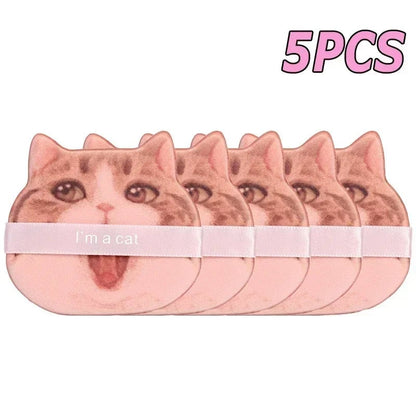 10PC Cat-Shaped Makeup Puffs - Dual-Use Foundation & Powder Blender Set