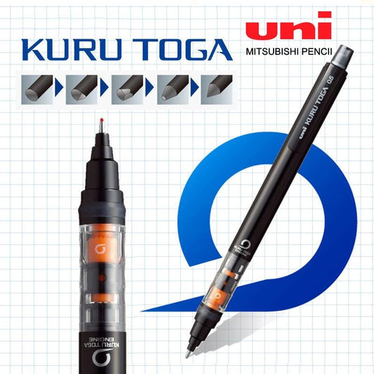 UNI Kuru Toga M5-452 0.5mm Mechanical Pencil Auto Rotation Drawing