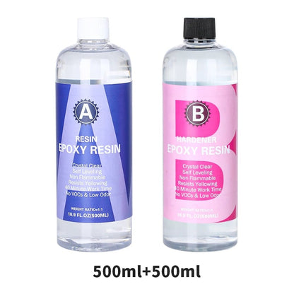 1:1 Crystal Clear Epoxy Resin Kit - High Gloss Bubble-Free Coating