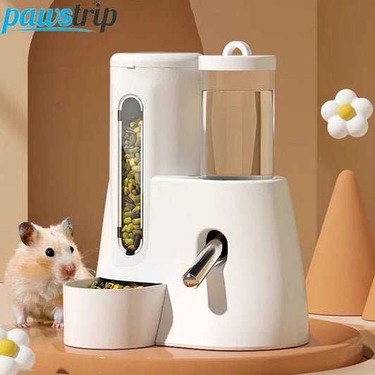 Automatic Hamster Feeder 2-in-1 Water Dispenser & Food Bowl