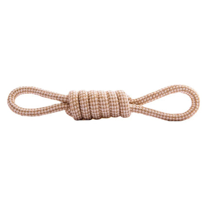 Cotton Rope Ring Dog Chew Toy - Durable Braided Knot for Dental Care