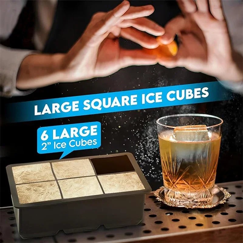Giant Ice Cube Tray Silicone Mold - 4 6 8 15 160 Grid Food Grade