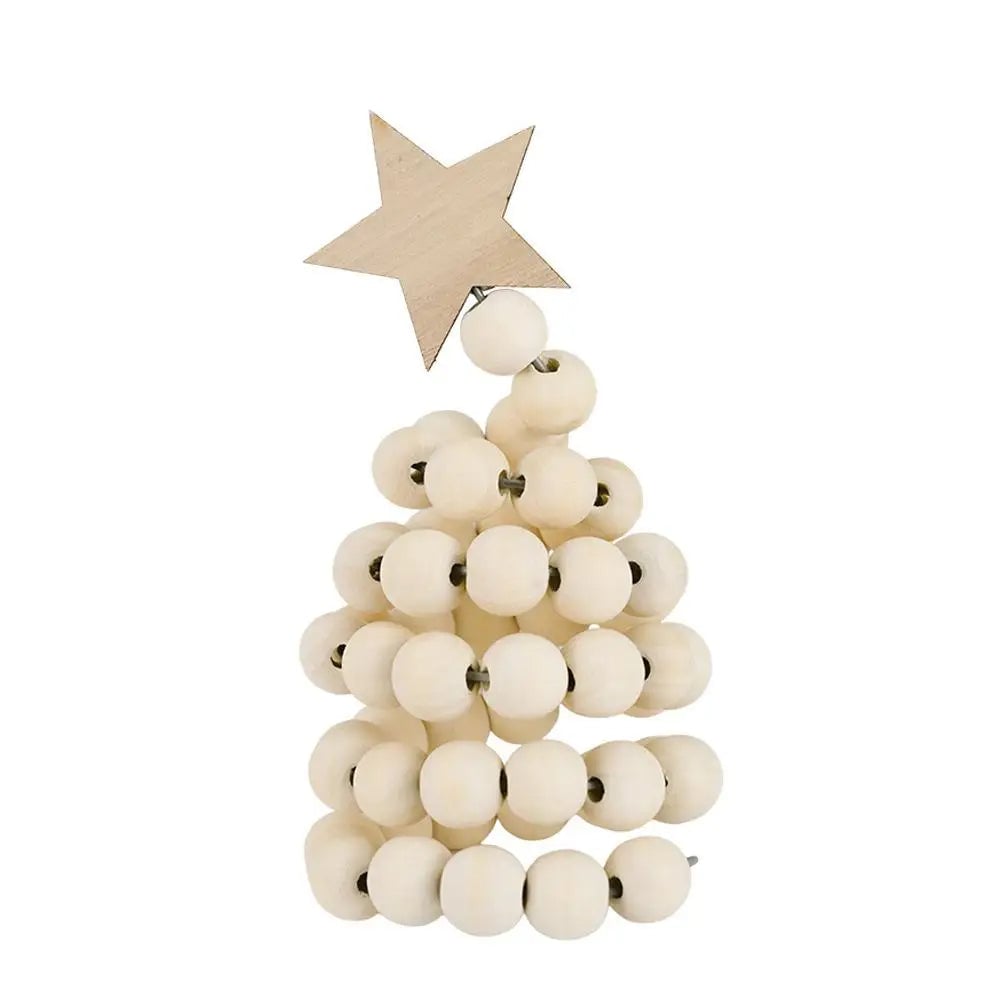 Handmade Wooden Christmas Tree Desktop Ornament - Creative Holiday Decor