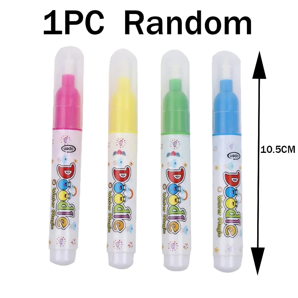 Magic Water Drawing Book Reusable Mess-Free Paint Pad Refillable Pen