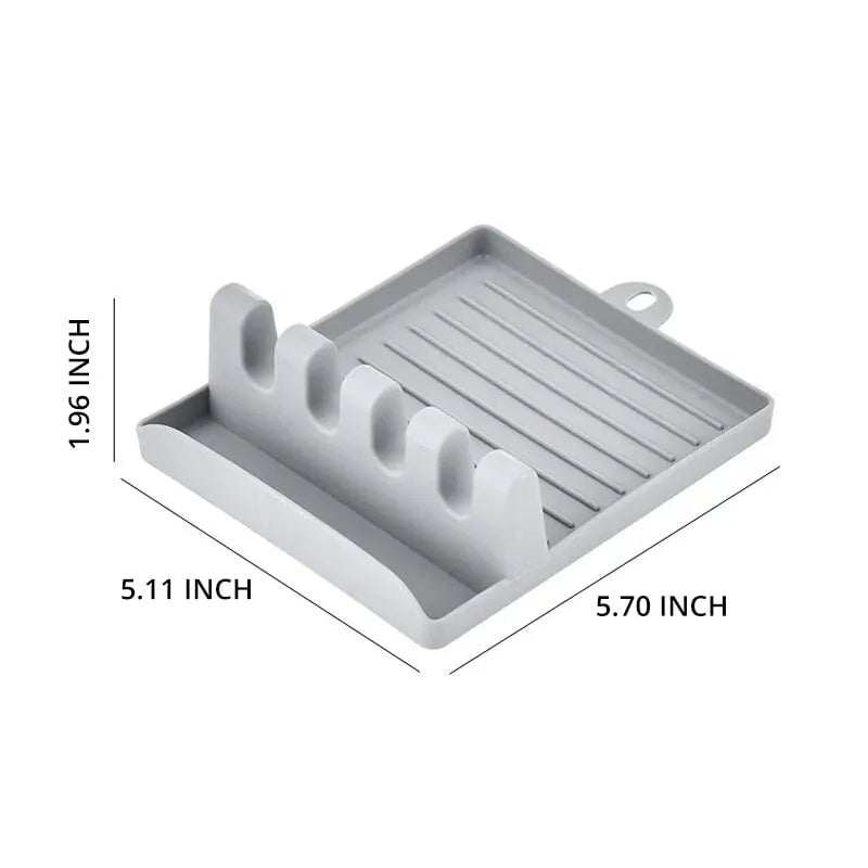 Multi-Purpose Spatula Rack Kitchen Utensil Holder & Pot Lid Stand
