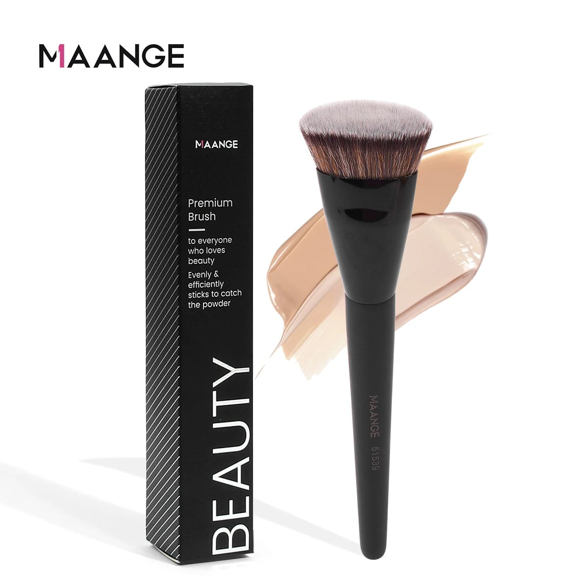 MAANGE Flat Foundation Brush - Professional Makeup Tool with Storage Box