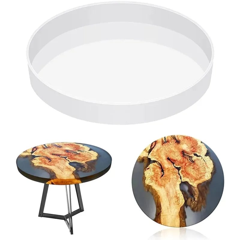 14 Inch Round Silicone Resin Table Mold for Epoxy River DIY Projects