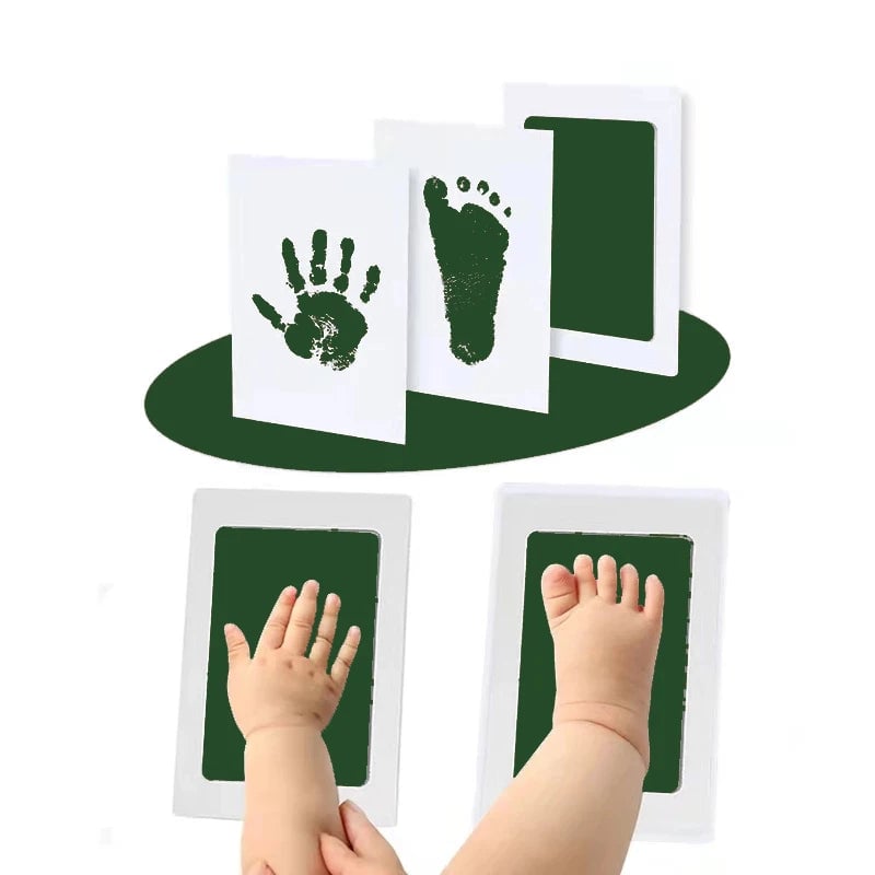 Newborn Baby Handprint Footprint Kit Ink Pads Photo Frame Gift
