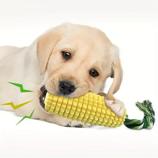 Durable Squeaky Corn Stick Dog Chew Toy - Heavy Duty for Aggressive Chewers