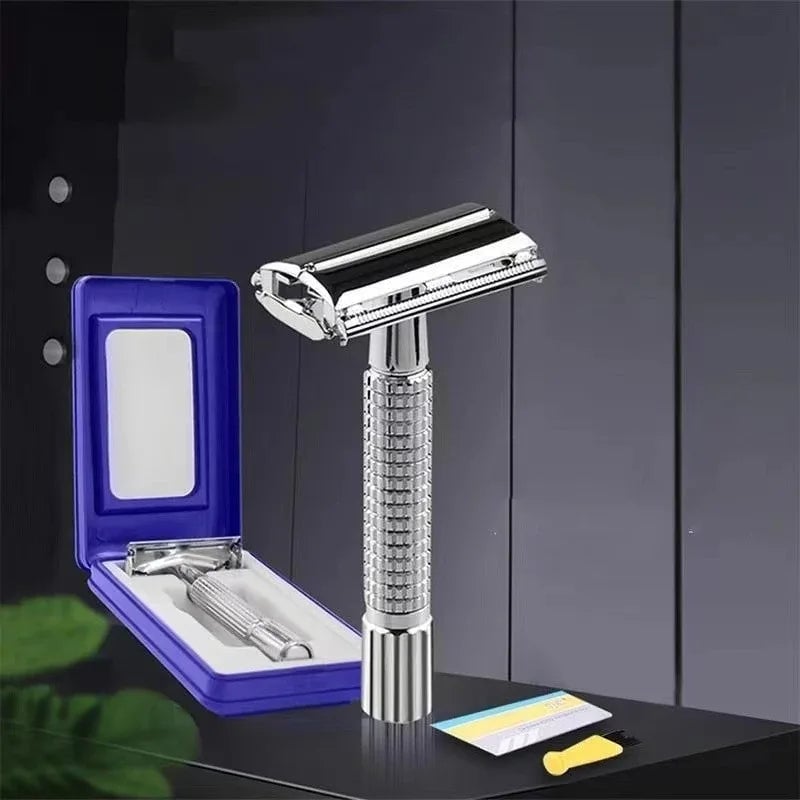 Stainless Steel Straight Razor - Folding Shaving Knife for Men