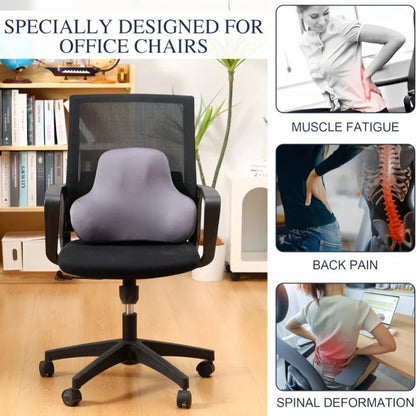 Memory Foam Lumbar Support Cushion Car Office Gaming Chair Back Pillow