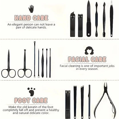 Professional Nail Clippers Kit 7-24pcs Ultra Sharp Fingernail Toenail