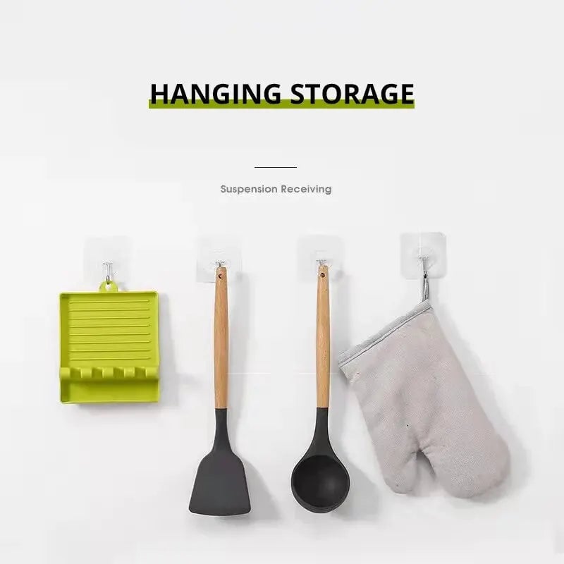 Multi-Purpose Spatula Rack Kitchen Utensil Holder & Pot Lid Stand