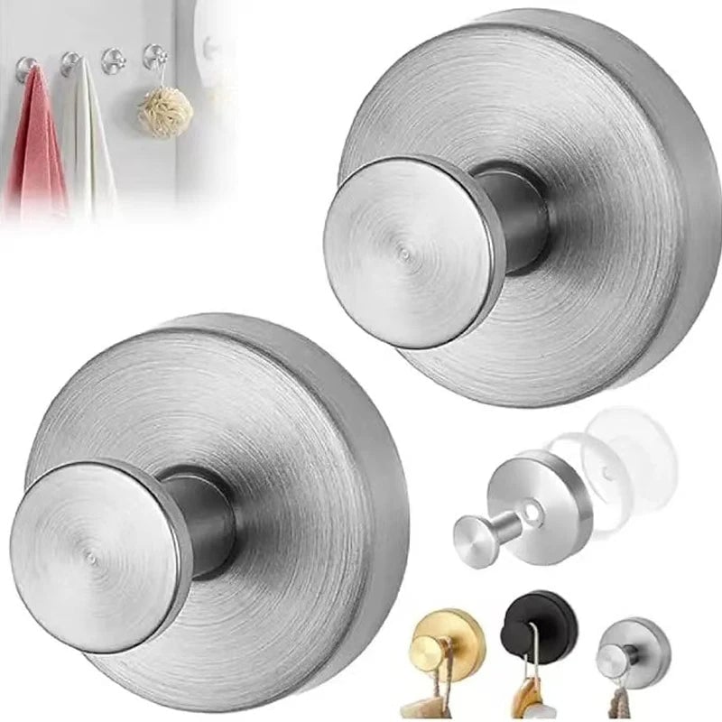 4pcs Waterproof Suction Cup Hooks Strong Hold Bathroom Towel Hangers