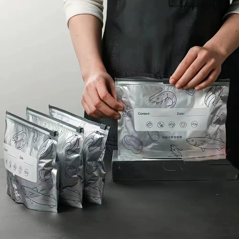 Aluminum Foil Leak Proof Reusable Food Storage Bags Sealed