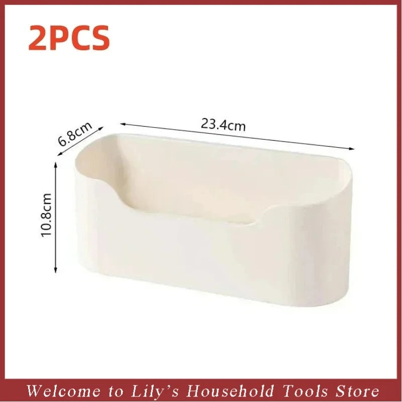 Wall-Mounted Adhesive Storage Rack Multifunctional Cabinet Organizer
