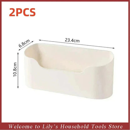 Wall-Mounted Adhesive Storage Rack Multifunctional Cabinet Organizer