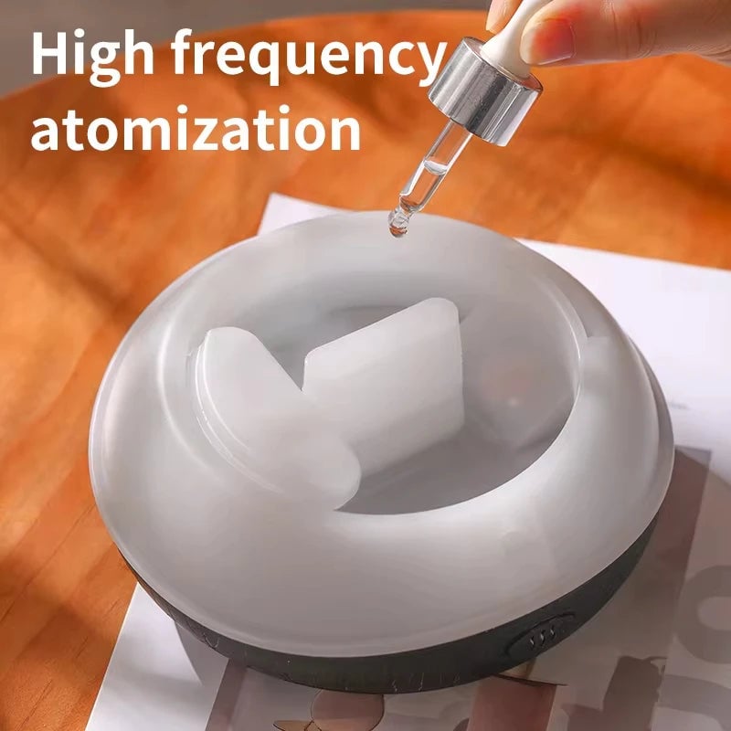 Ultrasonic Flame Humidifier with Aromatherapy & Night Light