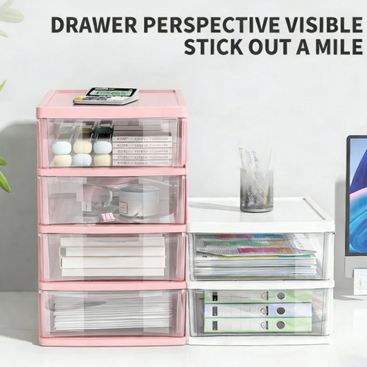 Clear Acrylic Drawer Organizer 2/3/4-Tier Storage Box Space-Saving