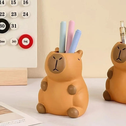 Capybara Desk Organizer - Pen Holder & Makeup Brush Storage
