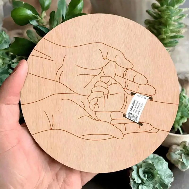 Engraved Wooden Keepsake Holder - Personalized Newborn Memory Box
