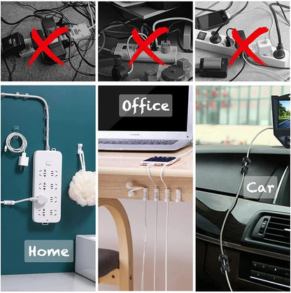 Self-Adhesive Cable Clips Organizer Wire Holder Cord Management