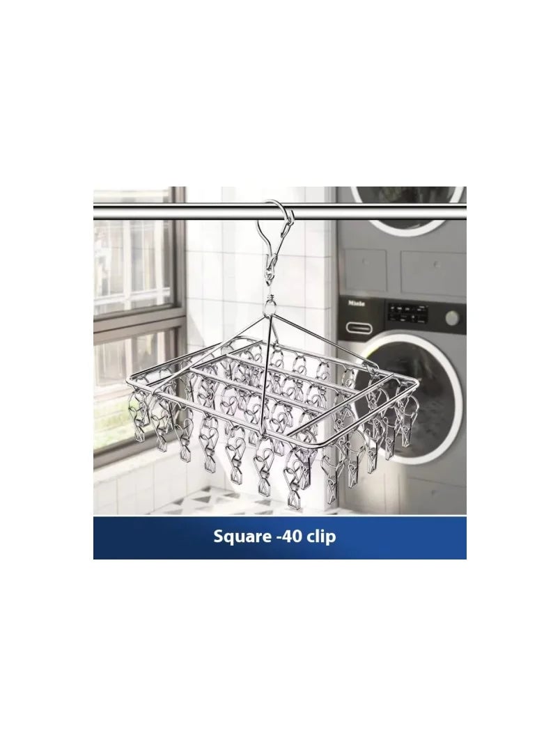 Stainless Steel Windproof Clothespin Hanger for Bra Sock Towel