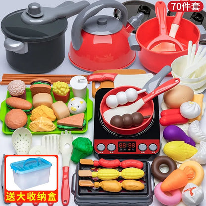 Interactive Musical Kitchen Toy Set with Cutting Tools for Kids Play