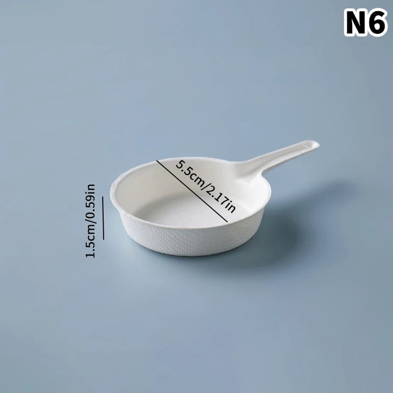 50 Pcs Water Drop Disposable Paper Dessert Plates High-Quality Trays