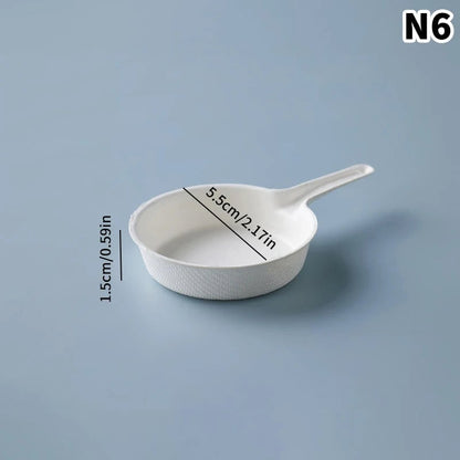 50 Pcs Water Drop Disposable Paper Dessert Plates High-Quality Trays