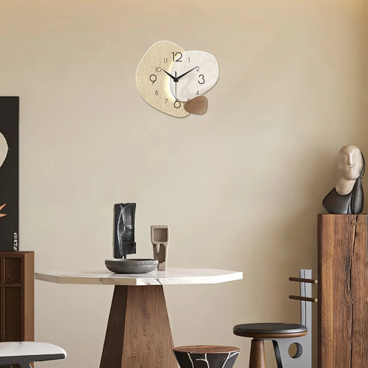 Silent Quartz Wall Clock - Modern Minimalist Design for Living Room