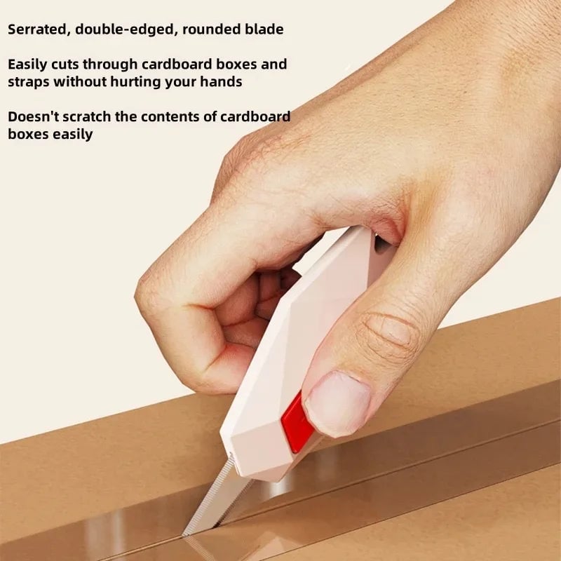 Magnetic Safety Box Cutter - Round Head Utility Knife Diamond Design