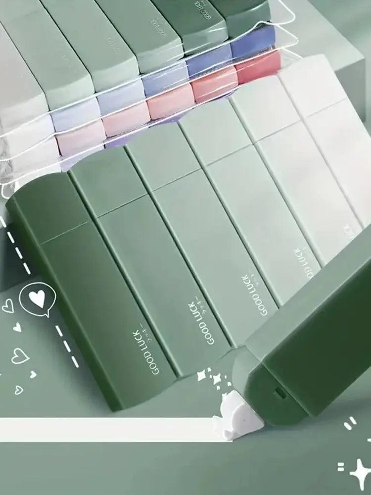 6-Pack Gradient Macaron Correction Tape Set - Portable Silent