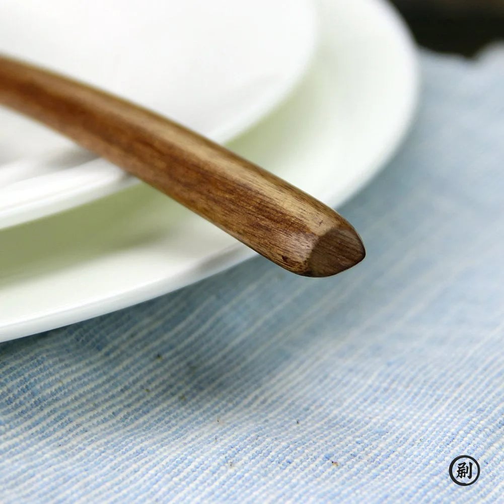 5-Piece Natural Wooden Spoon Fork Set Eco-Friendly Kitchen Utensils