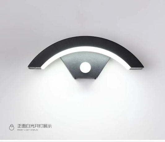 18W LED Motion Sensor Wall Light Waterproof Outdoor Aluminum AC86-265V