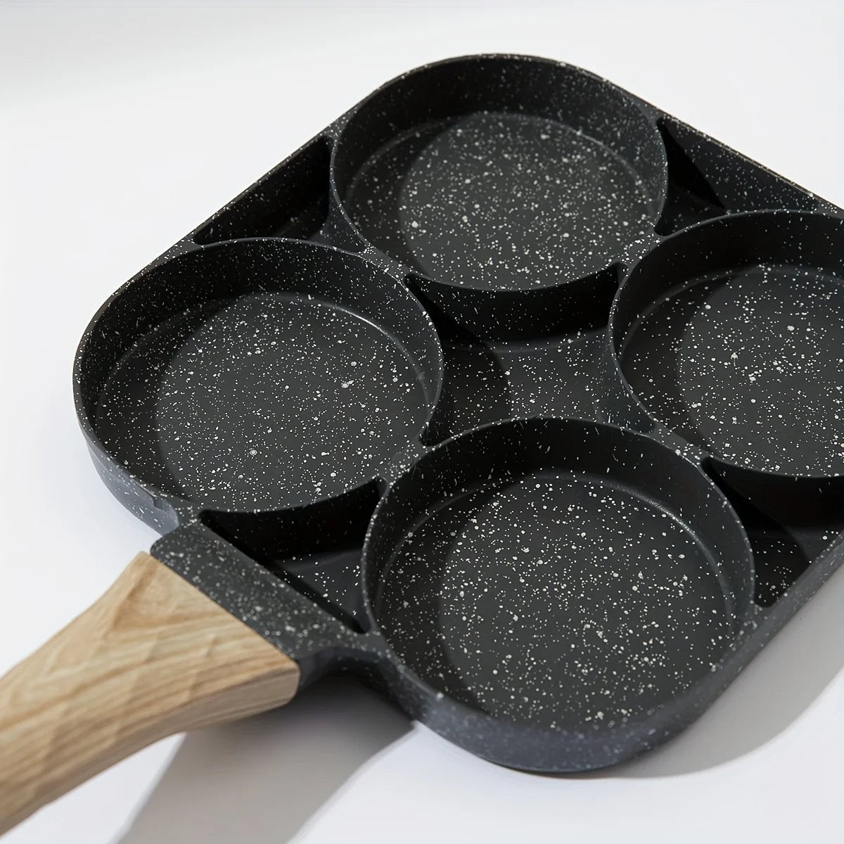 Medical Stone 4-Hole Non-Stick Omelette Pan - Egg Dumpling Frying Pan