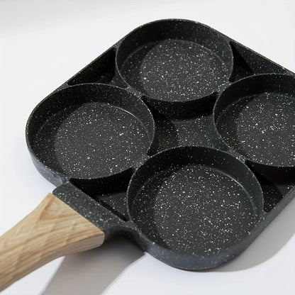 Medical Stone 4-Hole Non-Stick Omelette Pan - Egg Dumpling Frying Pan