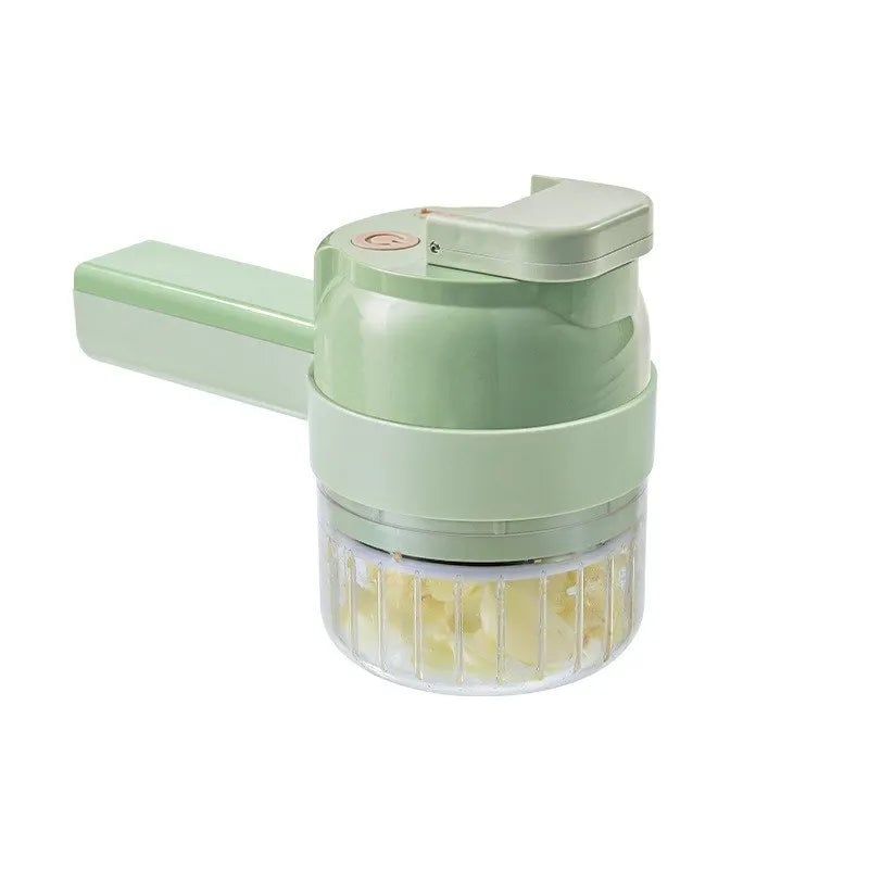 4-in-1 Electric Vegetable Cutter Slicer Chopper Garlic Grinder