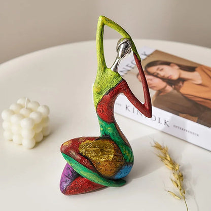 Nordic Abstract Sculpture Figurine - Modern Geometric Home Decor Art