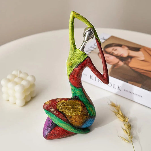 Nordic Abstract Sculpture Figurine - Modern Geometric Home Decor Art