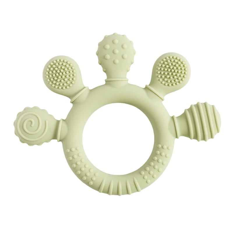 Food Grade Silicone Baby Teether BPA Free Sensory Rattle Toy