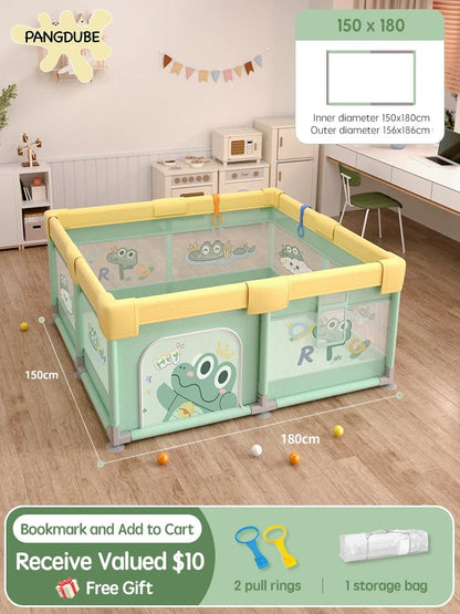 Panda Baby Playpen 4 Adjustable Sizes Activity Gym Safety Fence