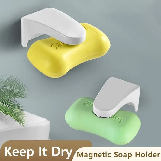 Magnetic Drain Soap Holder - Punch-Free Wall Mount Bathroom Box